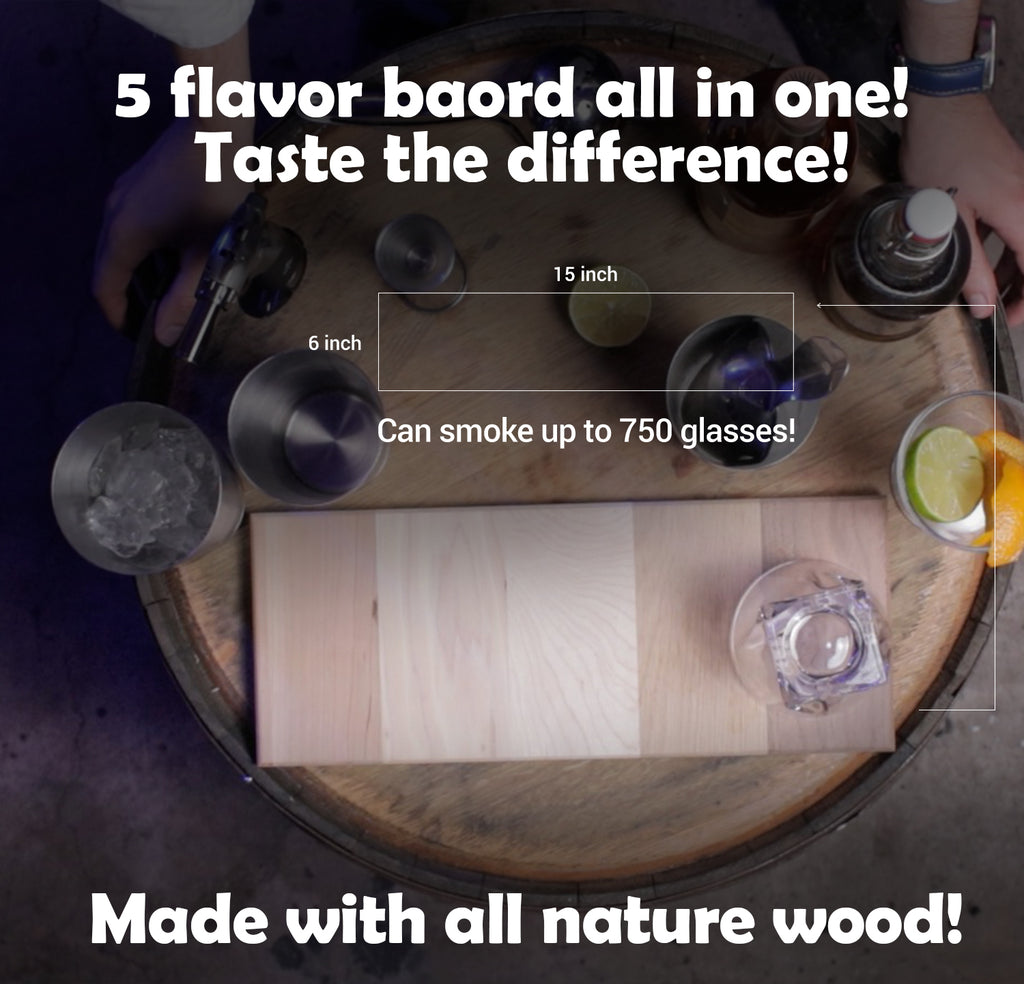 Flavored Plank Boards for Smoking Cocktails - 5 x 12 — Bar Products